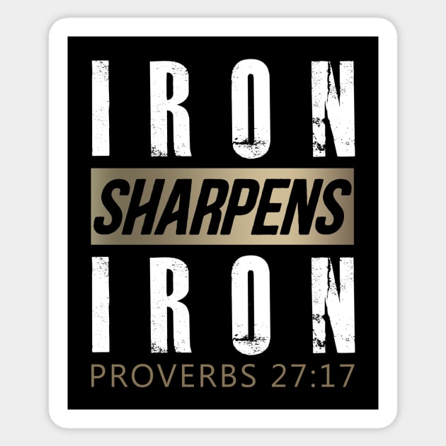 Iron Sharpens Iron Proverbs 27:17 Bible Verse Sticker by Terry With The Word